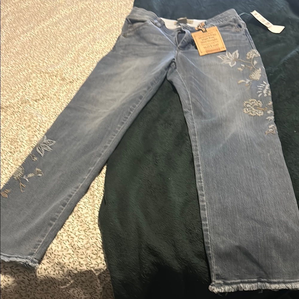 Democracy Women's High Rise Blue Jeans - Picture 2 of 6